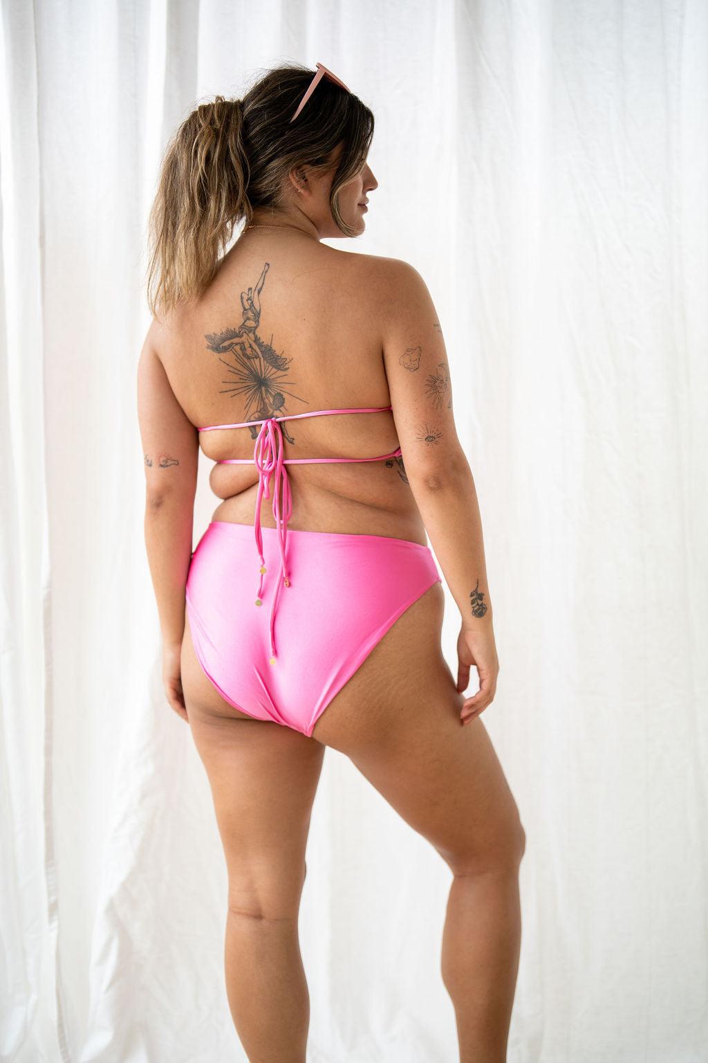 STRAPLESS BANDEAU BIKINI TOP - BABYDOLL PINK - Salt Sand Swim