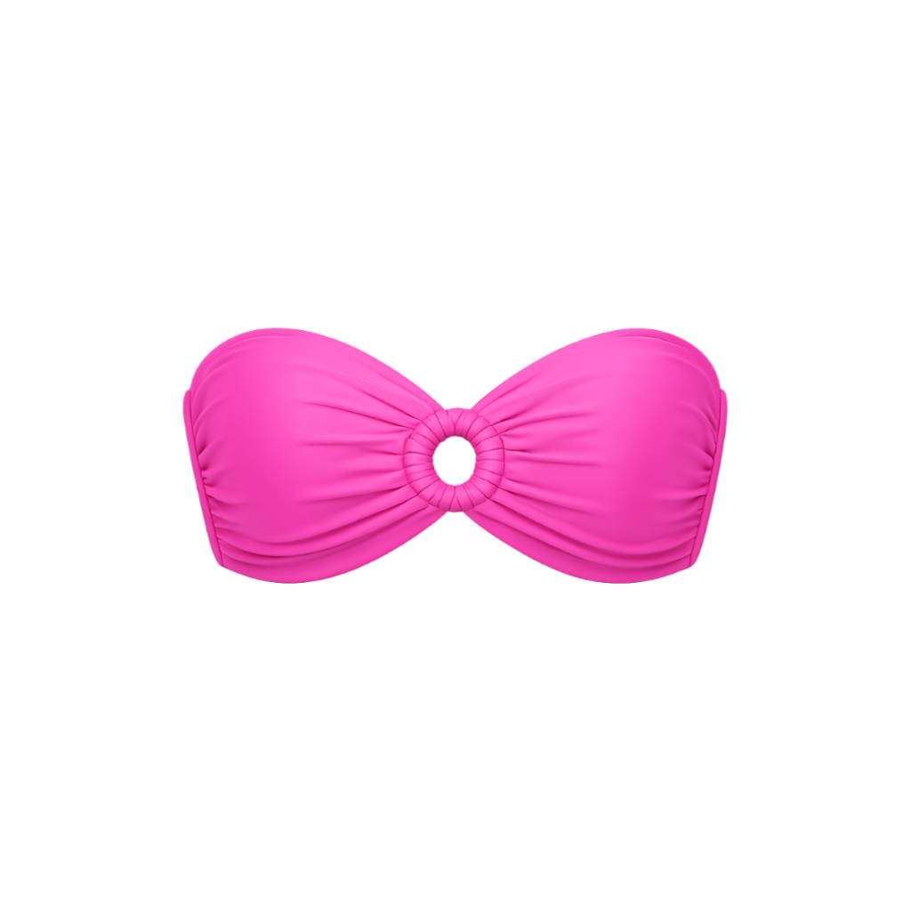 STRAPLESS BANDEAU BIKINI TOP - BABYDOLL PINK