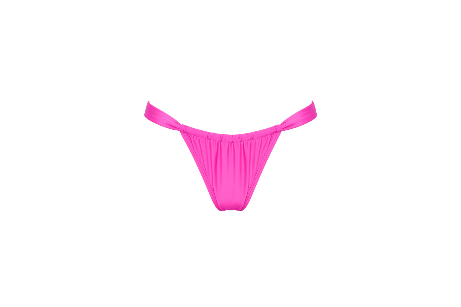 RUCHED THONG BIKINI BOTTOM - BABYDOLL PINK