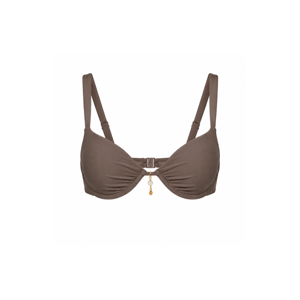 UNDERWIRE BRA BIKINI TOP - MOCCA MECA