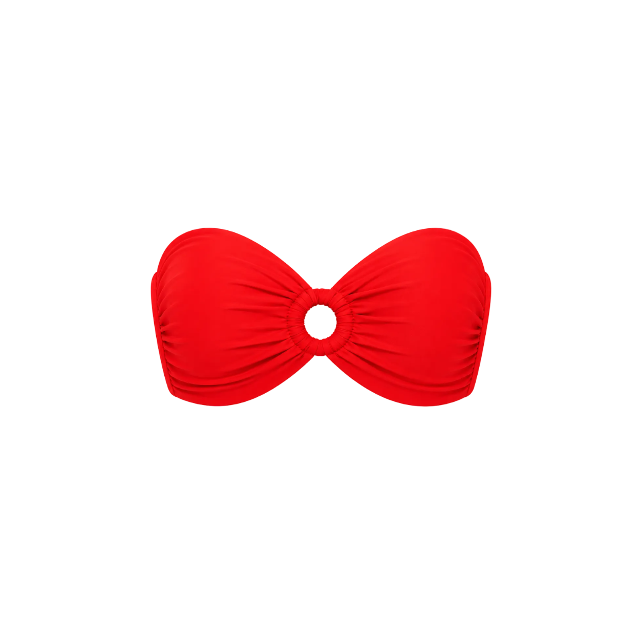 STRAPLESS BANDEAU BIKINI TOP - STRAWBERRY RED