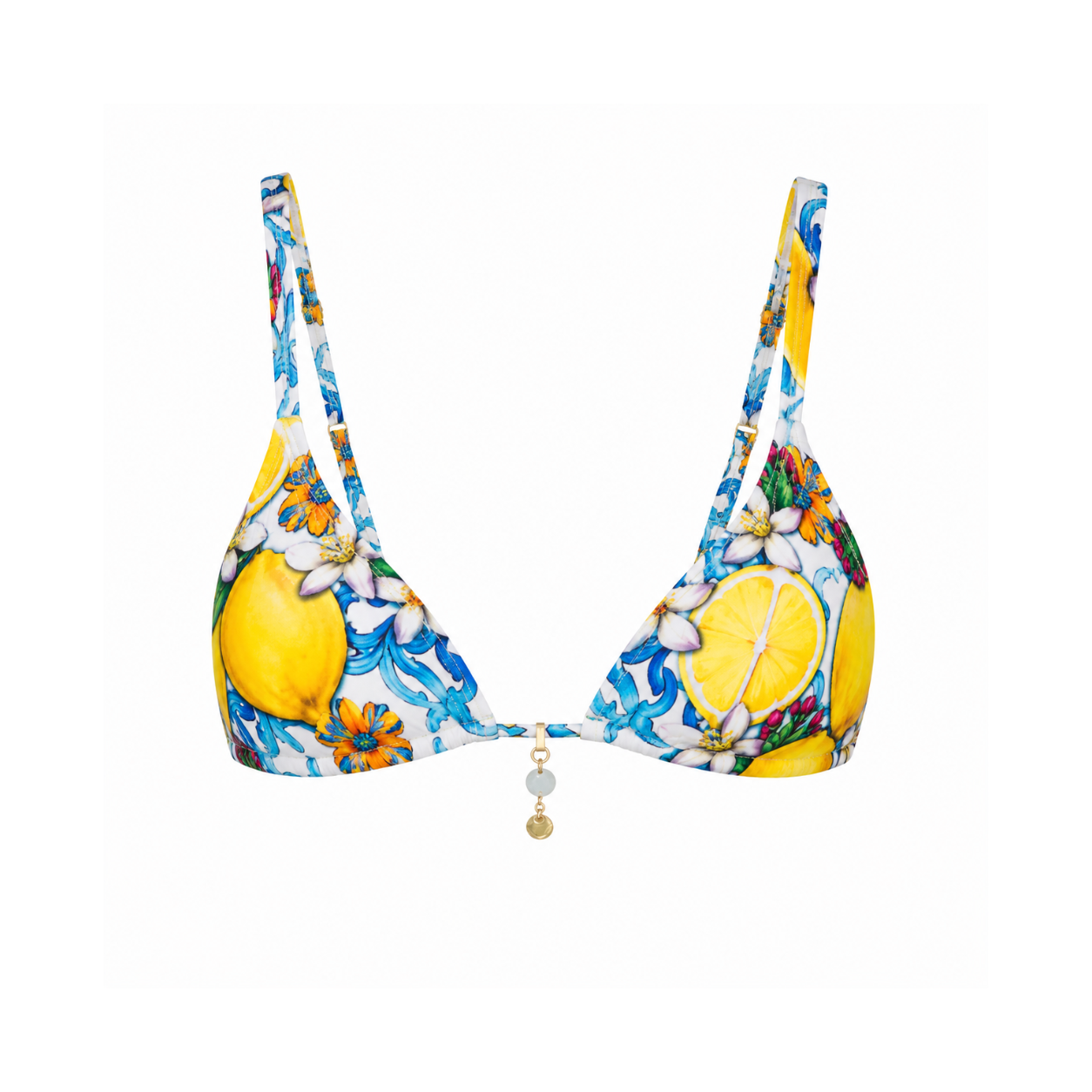 TRIANGLE BRALETTE BIKINI TOP IN LEMON - SWEET CITRUS CRUSH